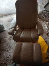 Stressless cream leather for sale  SHEFFIELD