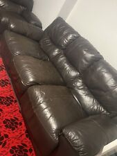 Seater italian leather for sale  LONDON