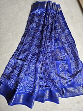 Blue bandhani saree for sale  ASHTON-UNDER-LYNE