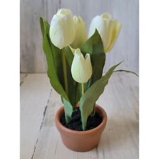 Usado, Vaso de jardim decoração flor tulipas brancas figura de primavera para casa comprar usado  Enviando para Brazil