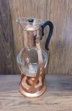 Garrafa de café basculante de cobre e vidro Copper Craft Guild com suporte de aquecimento comprar usado  Enviando para Brazil