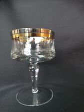Fabricante desconhecido UNK4693 vidro transparente soprado platina banda dourada curta champanhe muito bom estado usado comprar usado  Enviando para Brazil
