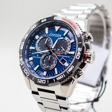 Citizen Promaster Eco-Drive relógio de quartzo masculino mostrador cronógrafo azul CB5034-58L comprar usado  Enviando para Brazil