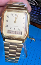 Pulseira de relógio Casio feminina dourada original AQ-230 pulseira grande serve para pulso de 7 1/2" comprar usado  Enviando para Brazil