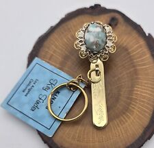 Used, Vintage KINGS KEY FINDER Clip Ring Holder Gold Tone / Blue Handbag Jewelry  for sale  Shipping to South Africa