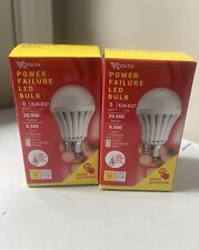 2 Voltix Emergency Power Failure Led Light Bulb Built In Rechargeable Battery  for sale  Shipping to South Africa
