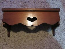 Used, Handmade Oak Wooden Shelf measures about 5" x 16 1/2" x 7 1/2" for sale  Eitzen
