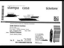Biglietto distinti premium usato  Roma