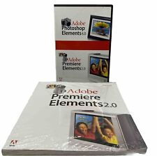 Photoshop Elements 4.0 e Adobe Premier Elements 2.0 com manual de estreia lacrado comprar usado  Enviando para Brazil