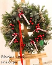wieniec świąteczny, ozdoba świąteczna, Christmas decoration, HANDMADE, średnica  na sprzedaż  PL