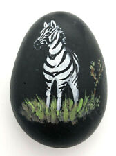Zebra Ręcznie malowana oryginalna sztuka studyjna Zebra Black Rock Podpisana sztuka studyjna na sprzedaż  Wysyłka do Poland