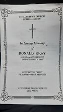 Ronald kray service for sale  HARROGATE