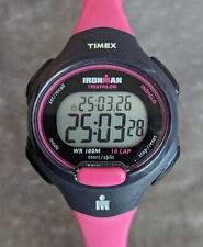 Timex Iron Man Triathlon T5K525 relógio digital feminino 34mm rosa e preto 10 voltas comprar usado  Enviando para Brazil