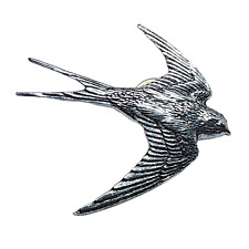 Swallow pin badge for sale  Shipping to Ireland