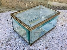 vintage glass trinket box for sale  RYDE