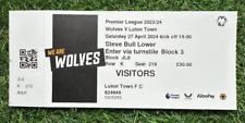 Wolves luton town for sale  SUTTON COLDFIELD