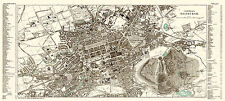 Póster impreso vintage del mapa de la ciudad de Edimburgo de 1908 (Ward, Lock & Co.) segunda mano  Embacar hacia Argentina