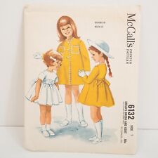 1960s McCall's Pattern 6132 Childs Dress & Coat Sz 2 Helen Lee Cut Ephemera Vtg, used for sale  Shipping to South Africa