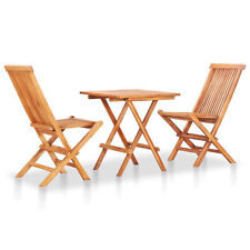 Usado, Conjunto bistrô dobrável Tidyard 3 peças mesa de madeira teca com 2 cadeiras dobráveis Z2I2 comprar usado  Enviando para Brazil