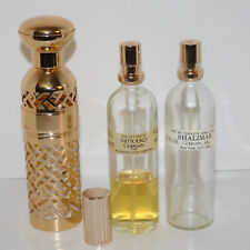 Guerlain 1981 Shalimar empty metal bottle holder with Mitsouko recharge , used for sale  USA