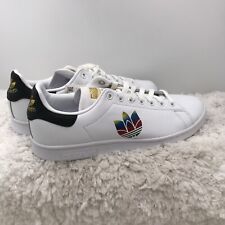 Tênis Adidas Feminino 11 Stan Smith Branco Preto Dourado Metálico Trefoil Skate comprar usado  Enviando para Brazil