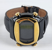 adidas Digital Watch ADH 1572 Black Gold Leather Strap for sale  Shipping to South Africa