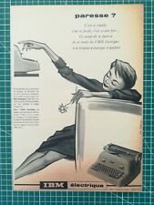 065 PUBLICITE ANCIENNE 1950 34x25cm Machine à écrire IBM électrique d'occasion  Angers-