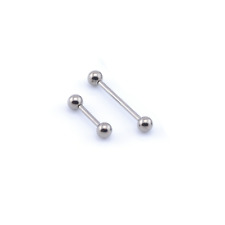 Stainless Steel Bar Straight Barbell Piercing Nipple Bar Internally Threaded, used for sale  Shipping to South Africa