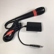 PS2 PS3 Official Singstar Wired Microphone Red And Black+ USB Adapter. for sale  Shipping to South Africa