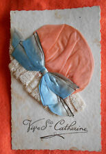 Carte Postale Ancienne CPA Vive Ste Catherine, bonnet en tissu saumon, dentelle d'occasion  Beauvais