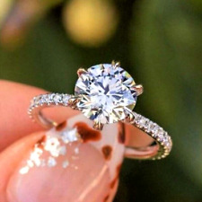 moissanite solitaire ring for sale  USA
