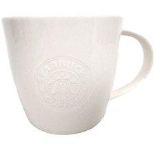 Caneca Starbucks xícara de café branca em relevo sirene osso porcelana logotipo sereia chá 2009 comprar usado  Enviando para Brazil