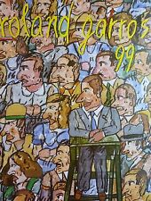 Antonio Segui Roland Garros 1999 Tennis Offset Lithographie Poster Unterzeichnet segunda mano  Embacar hacia Argentina