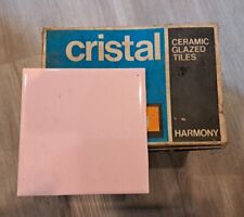 Caja Vintage Cristal Cerámica Cristal Esmaltado Rosa Claro Caja de 36 Baños Cocina segunda mano  Embacar hacia Argentina