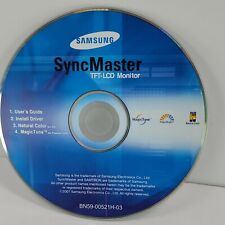 Used, Samsung Sync Master User Guide/Install Driver For TFT-LCD Monitor 2007 for sale  Shipping to South Africa