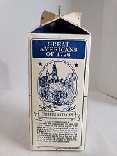 1976 Great Americans of 1776 Dairylea Half Gallon Milk Carton Crispus Attucks for sale  Shipping to South Africa