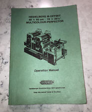 Original Heidelberg Manual de Operación M-OFFSET MULTICOLOR-PERFECTOR MOZ/MOZP etc. segunda mano  Embacar hacia Argentina