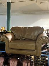 brown leather cuddle chair for sale  PRESTON