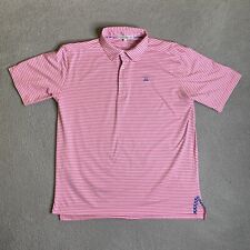 Camisa polo masculina careca azul listrada rosa mistura de algodão stretch golfe comprar usado  Enviando para Brazil