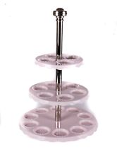 Godinger Large Pink Ceramic Cupcake Dessert Stand, used for sale  Shipping to South Africa