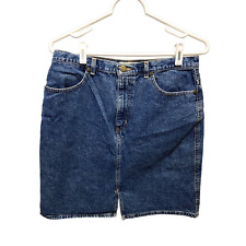 Saia jeans curta feminina Eddie Bauer azul escuro algodão tamanho 12 grande comprar usado  Enviando para Brazil