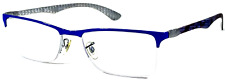 Armação de óculos RAY-BAN RB8413 2891 CARBONTECH azul marinho meia sem aro 54-18-145 comprar usado  Enviando para Brazil