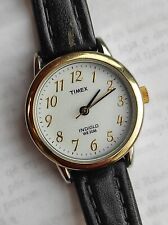 Relógio feminino Timex Indiglo madrepérola pulseira de couro marrom Speidel, usado comprar usado  Enviando para Brazil