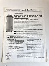 Rheem Water Heater Manual Hg,GG,GP,PG,SG Series Gas Residential 30,40,50 Gallon for sale  Slidell