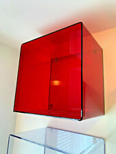 Red Perspex 5 Sided Display Cube - Box - Wall Mounted for sale  WALLSEND