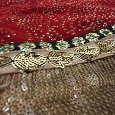 Red embroidered saree for sale  LONDON