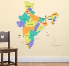 Navidad India Mapa Pared Calcomanía Vinilo Arte Mural Decoración del Hogar Extraíble segunda mano  Embacar hacia Argentina