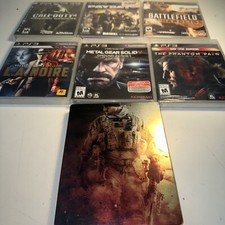 Lote de siete juegos de PS3 Call of Duty 4/Payday 4/Metal Gear sólido V/L.A. Negro/murciélago segunda mano  Embacar hacia Argentina