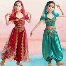 Children's Belly Dance Costume Indian Dance Sari Girl Performance Costume, used for sale  Shipping to South Africa