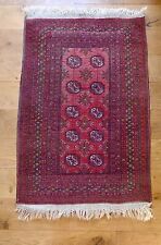 lovely old tribal hand knotted wool BOKHARA rug 122cm x 82cm ( 48" x 32" ), used for sale  Shipping to South Africa